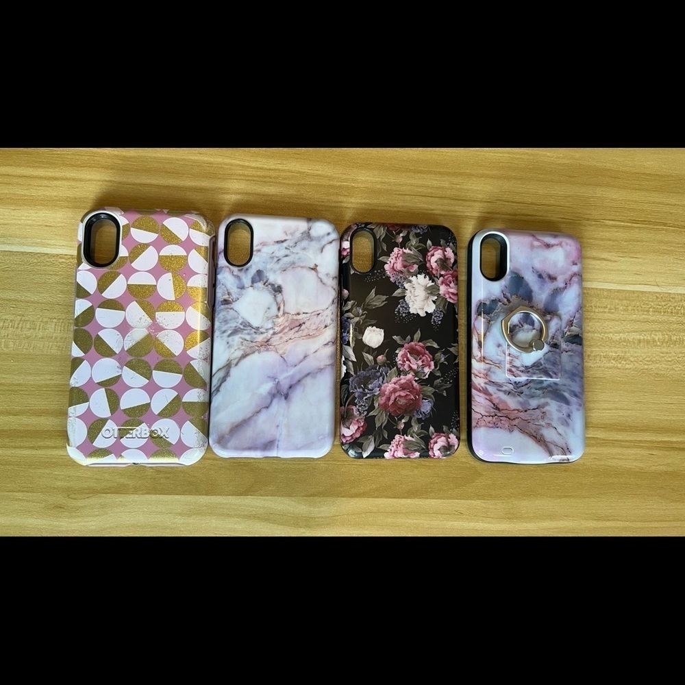 Four iPhone X phone cases otterbox marble luxy lemon - Picture 1 of 10